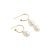 Asymmetry Baroque Freshwater Pearl 925 Sterling Silver Dangling Earrings