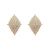 Geometric CZ Rhombus 925 Sterling Silver Stud Earrings