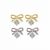 Gift CZ Bowknot 925 Sterling Silver Stud Earrings
