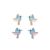 Симпатичные мини-серьги-гвоздики с летающими птицами из серебра 925 пробы