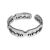 Fahion Hollow Blade 925 Sterling Silver Adjustable Ring