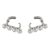 Women Shell Pearls 925 Sterling Silver Hoop Earrings