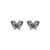 Mini Flying Butterfly 925 Sterling Silver Stud/Non-Pierced Earrings