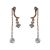 Boucles d'oreilles pendantes élégantes en argent sterling 925 avec pompons CZ