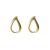 Boucles d'oreilles pendantes en argent sterling 925 avec goutte d'eau creuse masculine