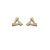 Boucles d'oreilles géométrie mini triangle creux carré en argent sterling 925