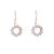 Sweet CZ Circles 925 Sterling Silver Dangling Earrings