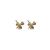 Sweet Golden Clover 925 Sterling Silver Stud Earrings