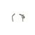 Простые асимметричные серьги-гвоздики с узлом индивидуальной линии из стерлингового серебра 925 пробы