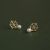 Fashion CZ Hollow Hexagons Shell Pearl 925 Sterling Silver Stud Earrings