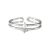 Fashion Double Layer Shell Pearl CZ 925 Sterling Silver Adjustable Ring