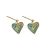 Boucles d'oreilles pendantes en argent sterling 925 avec coeur abstrait coloré de vacances