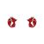 Серьги-гвоздики Cute Red Fox Animal из стерлингового серебра 925 пробы