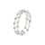Fashion Double Beads Layer Hollow 925 Sterling Silver Adjustable Ring