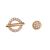 Asymmetry Irregular Round Circle CZ 925 Sterling Silver Stud Earrings