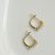 Office Shell Pearl Lines 925 Sterling Silver Hoop Earrings