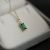 Geometry Baguette Green CZ 925 Sterling Silver Necklace