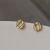 Casual Irregular CZ Hollow Round Coin 925 Sterling Silver Stud Earrings