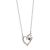 Wedding Hollow CZ Heart Circle 925 Sterling Silver Necklace