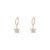 Elegant Shining CZ Star 925 Sterling Silver Hoop Earrings