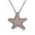Collar de Sterling Siver de la estrella de mar CZ 925 de la moda