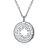 Hollow Star Round CZ Sterling Siver Necklace 925
