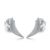 Simple Frosting Dart 925 Silver Studs Earrings