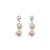Aretes colgantes de plata de ley 925 con perlas naturales irregulares