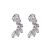 Elegant CZ C Shape 925 Sterling Silver Dangling Earrings