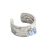 Anillo ajustable de plata de ley 925 con piedra lunar natural irregular