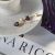Pendientes colgantes de plata esterlina 925 con circonita púrpura y corazón Lady