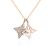 Modern CZ Quadrangular Star Hollow 925 Sterling Silver Necklace