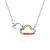 Ожерелье Girl Colorful CZ Hollow Cloud из стерлингового серебра 925 пробы