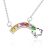 Sweet Colorful CZ Rainbow Cloud 925 Sterling Silver Necklace