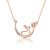 Party CZ Moon Snowflake Elk 925 Sterling Silver Necklace