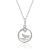 Girl Natural Mother of Shell Ocean CZ Mermaid Tail 925 Sterling Silver Necklace