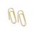 Fashion Paper Clip 925 Sterling Silver Hoop Earrings