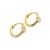 Simple Circle CZ 925 Sterling Silver Hoop Earrings
