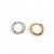 Модные серьги-кольца из серебра 925 пробы с бусинами