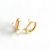 Girl Mini Shell Pearls CZ 925 Sterling Silver Hoop Earrings
