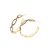 Simple Geometry Hollow Chain C Shape 925 Sterling Silver Hoop Earrings