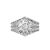 Anillo de promesa de plata de ley 925 con diamantes creados de lujo