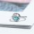 Хвост Святой Русалки Голубое море Регулируемое кольцо из стерлингового серебра 925 пробы