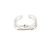 Модное двухслойное регулируемое кольцо из стерлингового серебра 925 пробы