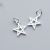 Estrella hueca simple encanto de plata esterlina DIY 925