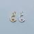 Beautiful Stars Crescent Moon 925 Sterling Silver DIY Charms