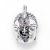 Vintage Buddhism Devil 925 Sterling Silver Men Pendant