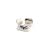 Vintage Irregular 925 Sterling Silver Leaves Adjustable Ring