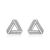 Sweet Triangle CZ 925 Sterling Silver Studs Earrings