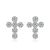 Simple Cross CZ 925 Sterling Silver Studs Earrings